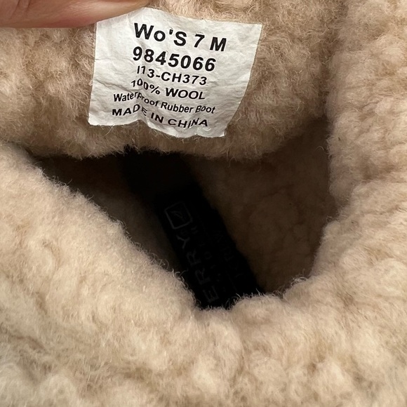 J. Crew x Sperry Top-Sider Flannel Shearwater Wool Waterproof Rubber Winter Boot - Picture 6 of 8